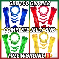 RM119 ONLY  BNB GBD100 JELLY ICE GLACIER CUSTOM ORIGINAL  BAND & BEZEL TALI JAM BARU MURAH FREE WORD