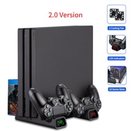 [op035] Vertical Stand For PS4/PS4 Slim/PS4 PRO with Cooling Fan Cooler Dual Controller Charger Char