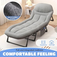 Folding Bed With Foam Folding Cot Adjustable Single Bed Reclining Chair Camping Cot with Mattress