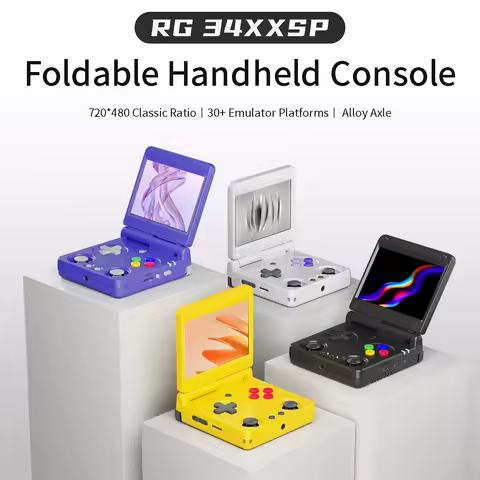 ANBERNIC RG34XX SP Linux Handheld Game Player Wireless Flip Cover HD PSP Arcade Game 64-Bit Game Con