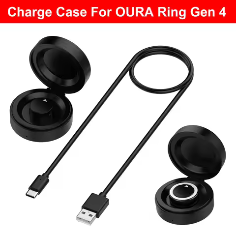 Wireless Smart Ring Charging Case For Oura Ring Gen 4 Charger Station Portable Charging Box with USB