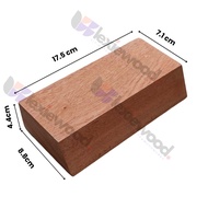 Solid Wood Block Mahogany – 17.5cm x 7.1cm x 4.4cm | Premium Kiln-Dried Lumber | by Lexie Wood