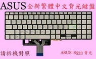 英特奈 華碩 ASUS S533 S533E S533EA S533F S533FA  背光繁體中文鍵盤