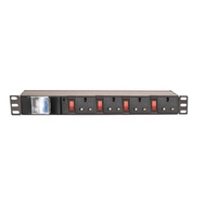 19inch Server Rack PDU power strip power distribution unit, 4 Socket UK extension socket,16A Circuit