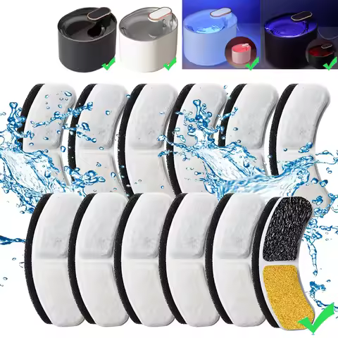 12/6set Filters Element Replaced Activated Carbon Filter Cat Water Fountain Accessories Replacement 