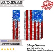 Original Garskin Mod Vape VooPoo Drag 157W Free Custom Gambar - Flag
