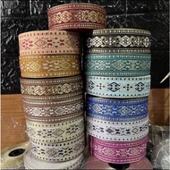 1 Roll Dubai Ribbon 3cm - dayak Ribbon - Dubai Lace - dayak Lace - Edge Lace