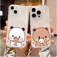 Casing For Iphone 18 17 16 15 14 13 12 11 Pro Max Couple Case Cute Cartoon bubu and dudu 一二布布情侣手机壳 B