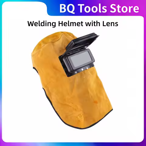 Welding Helmet Good Quality Heat Resistant Breathable Welding Helmet Mask with Lens Leather Welding 
