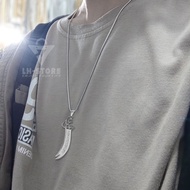 Kalung Titanium Liontin Pedang Imam Ali Zulfikar Kaligrafi Arab Islam Muslim Pria Wanita