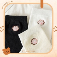 Paw icon embroidered socks