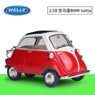 Welly 1:18 Bmw Isetta Alloy Car Model Diecasts & Toy Vehicles Collection Car Toy Boy Birthday Gifts