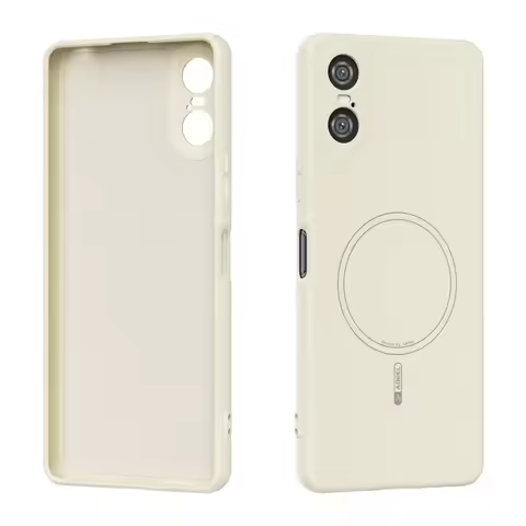 For Sony Xperia 5V 5VI Case Solid Color Magnetic Skin-friendly Liquid Silicone Cover For Sony Xperia