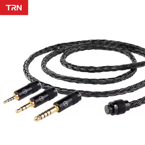 TRN T2 PRO 16 Core Silver Plated HIFI Upgrade Cable 3.5/2.5/4.4mm Plug MMCX/2Pin Connector For VX TA