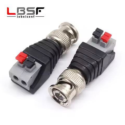 BNC male to extruded terminal connector Q9 50ohm surveillance video connector Press-type terminal ad