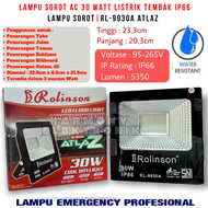 Rolinson RL-9930A ATLAZ  | Lampu Sorot AC 30 Watt Listrik Tembak IP66 | Lampu Sorot AC Listrik Temba