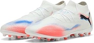 Unisex Future 8 Pro Mg Football Boots, Puma White PUMA Black Luminous Red, 10 US