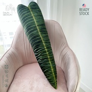 [🇲🇾Clearance]80cm Long Anthurium Veitchii Aroid Plant Leaf Pillow | Pokok Keladi Viral Daun Hiasan Sofa Cushion Plush