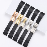 20mm TPU Silicone Watch Band for Rolex for Daytona for Submariner GMT Diver Strap Waterproof Rubber 