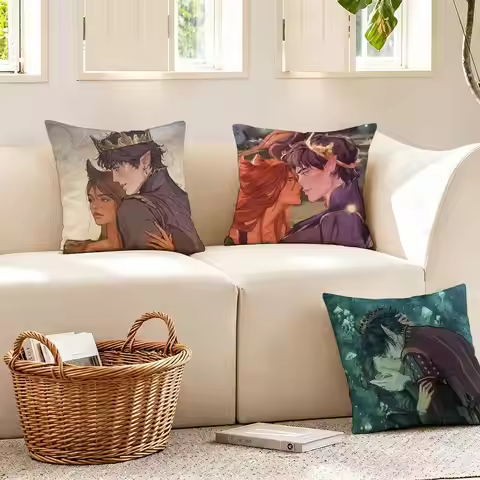 The Cruel Prince Jude And Cardan Pillow Case Pattern Printed Pillowcase For Living Room Sofa Cushion