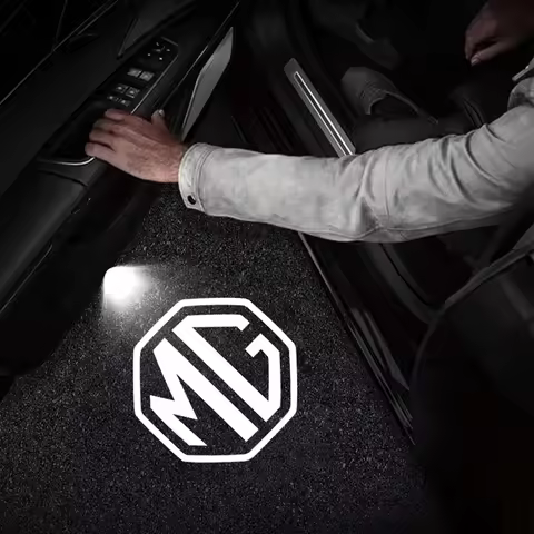 2Pcs MG Logo Clear LED Welcome Light Car Door HD Pattern Projector Fit MG ZS EV HS EHS PHEV MG3 MG4 