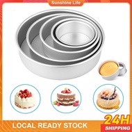 6/4 Inch Round Cake Molder Baking Pan Removable Bottom Nonstick Aluminum Alloy Bento Cake Pan