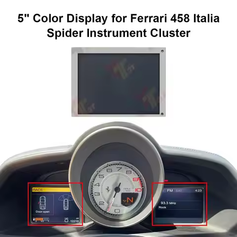 Dashboard 5" Color Display LCD for Ferrari 458 Italia Spider Speciale F142 FF F151 F12 Berlinetta F1