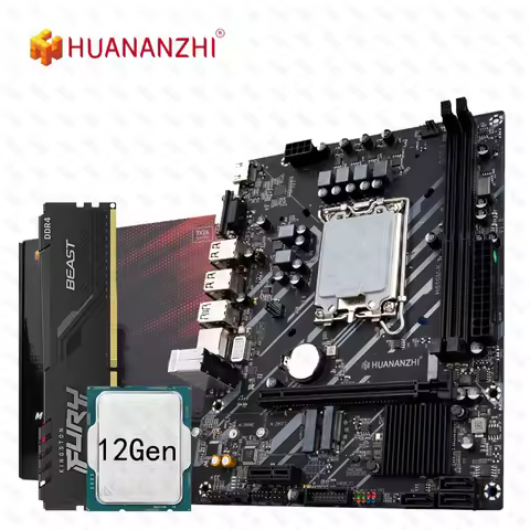 HUANANZHI H610 Motherboard Kit with Core 12Gen Support DDR4 Max 64GB Memory Desktop RAM LGA 1700 Mot