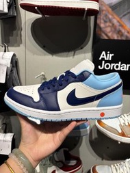 Nike Air Jordan 1 Low 白藍色 黑曜石 男女同款低幫休閒鞋 553558-14 幾乎全新