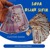 KAD BIJAK SIFIR | COMEL | CUSTOM NAMA | PILIHAN ANAK2