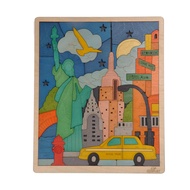 New York City Puzzle for Kids | 75 Piece Wooden Jigsaw Puzzle | Learning Educational Toys Gifts for 