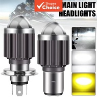 Motorcycle headlight XRM 125 with LED lighting (H4 BA20D), yellow light + white light  Lampu utama m