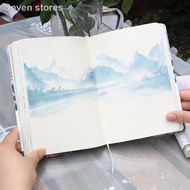 ┅ↂ♚dilukis dengan tangan warna buku ilustrasi diari kecil stiker lekapan kosong tebal segar nota Ala