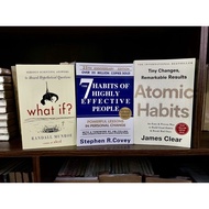 Trio Atomic Habits + The 7 Habits of Highly Effective People + What If?