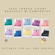 ✨1200 Thread Count SINGLE Fitted Bedsheet Set 4-in-1✨