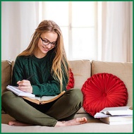 Round Pillow Cushion For Couch Decorative Small Throw Pillow Pleated Round Velvet Cushion For Sofa C