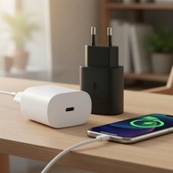 25W PD USB-C Fast Charger Adapter for Samsung Galaxy S25/S23 Ultra/S22 Plus/S21 Ultra/S20/A55/A72/S8