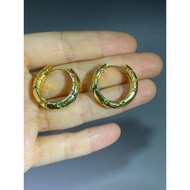 Euro style 14k gold plated ring earring