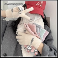 [FF] 1Pair Women Warm Winter Touch Screen Gloves Stretch Knit Mittens Wool Full Finger Female Croche