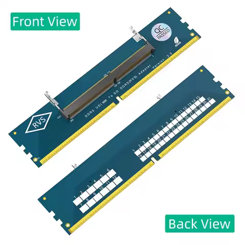 GO-Laptop DDR5 RAM To SO DDR5 U-DIMM Desktop Adapter Card, Memory Tester SO DDR5 To DDR5 U-DIMM Conv