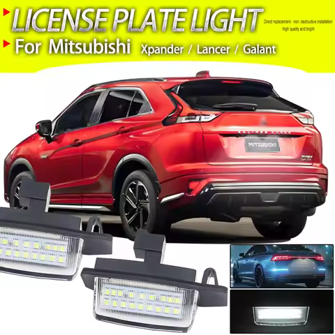 2PCS LED Rear Number License Plate Light Canbus No Error For Mitsubishi Eclipse Cross / Lancer / Gal