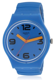 Swatch Pepeblu GN251B Blue Stainless-Steel Swiss Quartz Fashion Watch