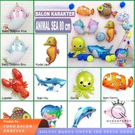 Sea theme foil balloon / fish balloon / sea animal character foil balloon / fish shaped balloon / se