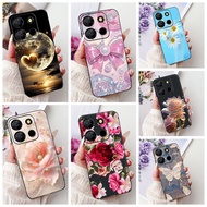 New Casing For Itel A60 A60s Case A662LM Cover Fashion Bowknot Flower Soft Silicone Back Cover For I