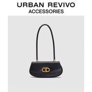 URBAN REVIVO ใหม่ อุปกรณ์เสริมสตรี niche design อานกระเป๋า AW12BB2N2012 Black