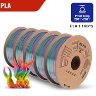 JAYO PETG PLA +/PLA/ SILK Rain/ Wood เส้นใยเครื่องพิมพ์3D 5ม้วน1.75มม. เส้นใยวัสดุด้านสิ่งแวดล้อมสำห