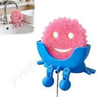 Hanging Sponge Holder with Drainage Cute Smiley 3D Printed Sponge Holder for Scrub Daddy & Mommy, Fu