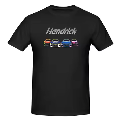 Hendrick Motorsports 2021 Playoffs Edition 100% Cotton T-shirt Men Classic T Shirts Men O-Neck Short