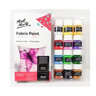 Mont Marte Fabric Paint 20ml - Non-fading Fabric Paint Custom T-shirts, Canvas Shoes, Tote Bags