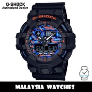 (OFFICIAL WARRANTY) Casio G-Shock GA-700CT-1A City Urban Outdoor Orange Blue Camo Black Resin Watch 